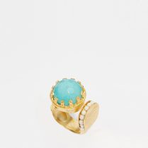 Aqua Wrap Stone Ring