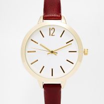 Large Face Slim Strap Watch